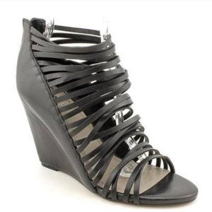 VINCE CAMUTO - Leather Lucky Vachetta Wedge Heels